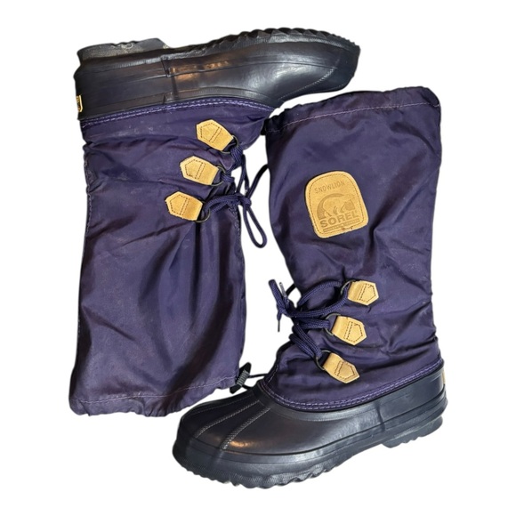 Sorel SnowLion Purple Winter Boots Women’s Size 8 Felt Lined Snow Boots - Picture 10 of 13